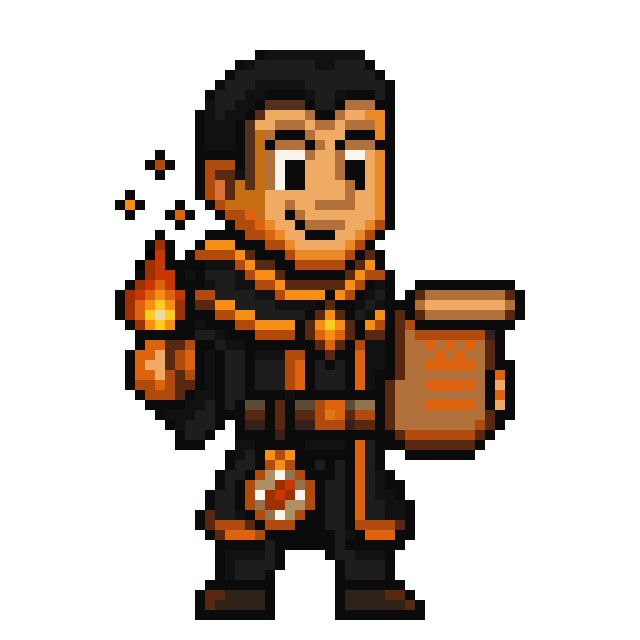 Retrato pixel art de Nacho